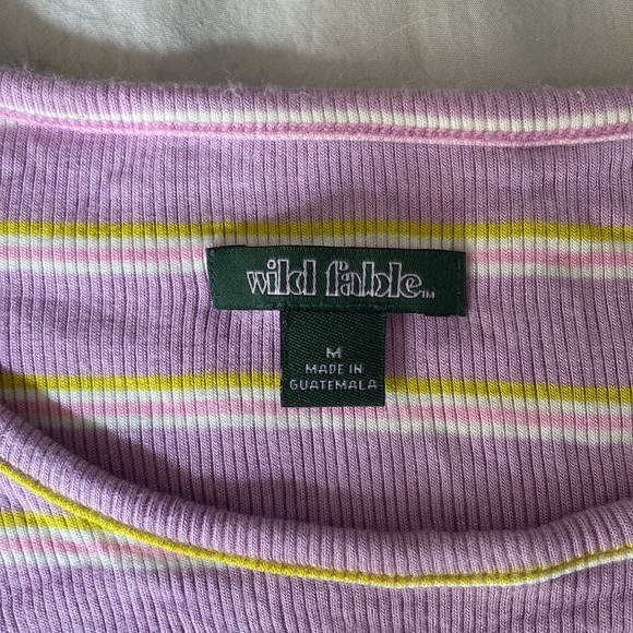 purple stripped crop top - Picture 2 of 2